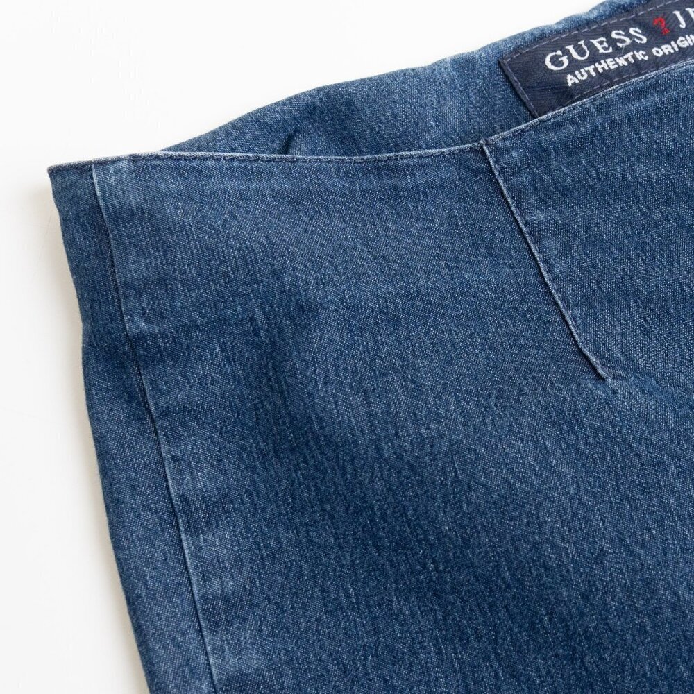 Guess Jeans Flare Side Zip Stretchy Bootcut Y2K Mid Wash Blue Size 29 USA - Picture 6 of 15